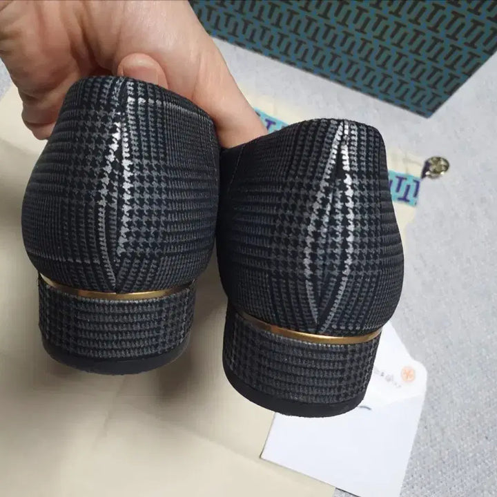 [BUNJANG] Tory Burch Check Flat Shoes / 토리버치 체크 플랫 슈즈 250