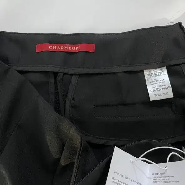 [BUNJANG] CHARMEUSE Luna Essential Side Zip Wide Slacks Black S / CHARMEUSE 루나 에센셜 사이드 지퍼 와이드 슬랙스 블랙 S