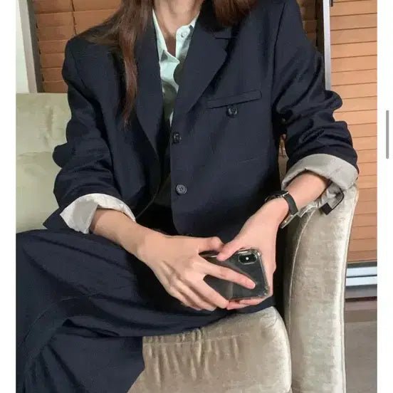[BUNJANG] Overtake Navy Setup Jacket and Slacks / 오버테이크 자켓 슬랙스 셋업 네이비