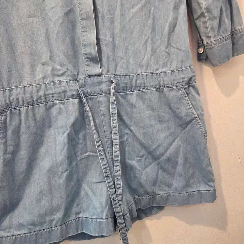 [BUNJANG] Lacoste Denim Romper Jumpsuit / 라코스테 데님 롬퍼 점프수트