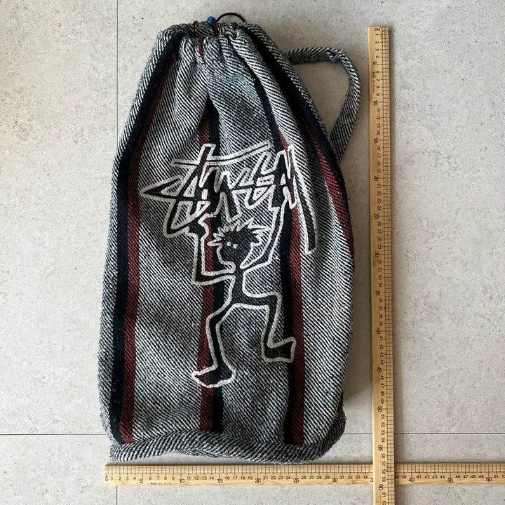 [BUNJANG] Stussy 90s Logo String Bag / 빈티지 90s Stussy 로고 스트링 백