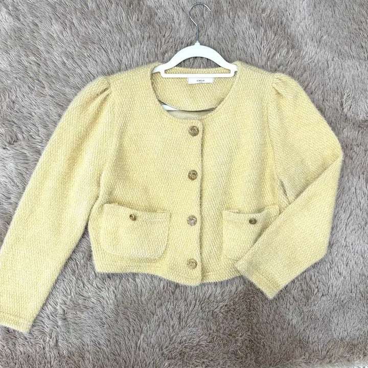 [BUNJANG] CIRCLE Tweed Jacket Yellow / CIRCLE 트위드 자켓 옐로우