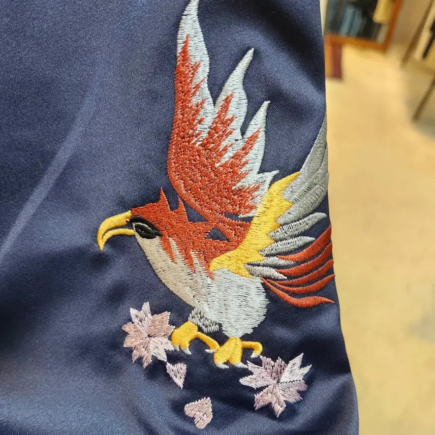 [BUNJANG] 12DEAN Black Label Tiger Embroidered Navy Jacket / 12DEAN 블랙라벨 타이거 자수 네이비 자켓