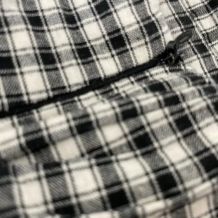 [BUNJANG] Black and White Check Long Skirt / 체크 스커트