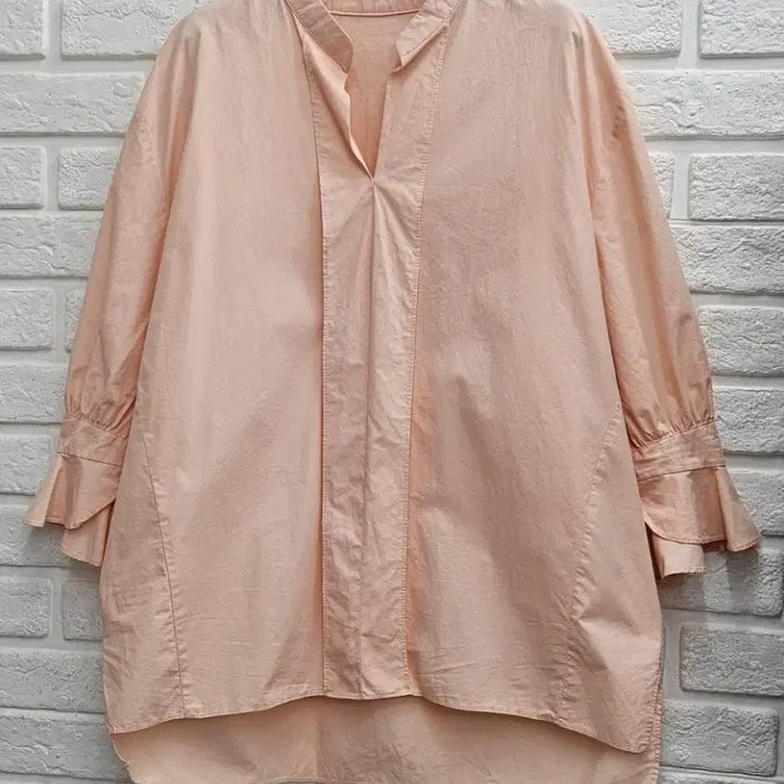 [BUNJANG] V-Neck Peach Blouse / A4296   브이넥 셔츠 블라우스