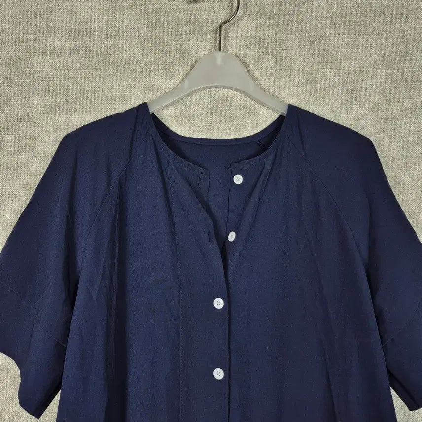 [BUNJANG] Simple Navy Short-Sleeve Dress / 