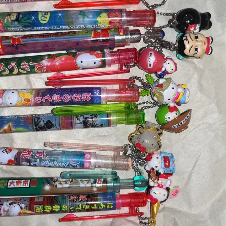 [BUNJANG] Hello Kitty Bundle Set Vintage Mechanical Pencils, Ballpoint Pens, Straps / 일괄)고전키티샤프/볼펜/킽스/키티스트랩