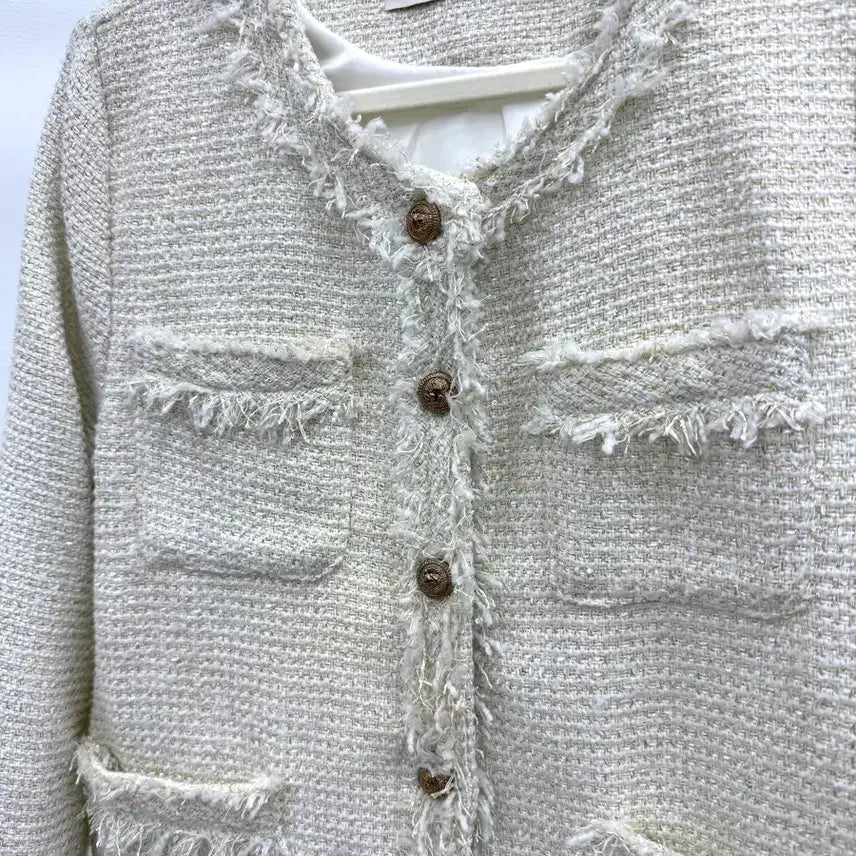 [BUNJANG] THE IZZAT Ivory Tweed Jacket / THE IZZAT 아이보리 트위드 자켓
