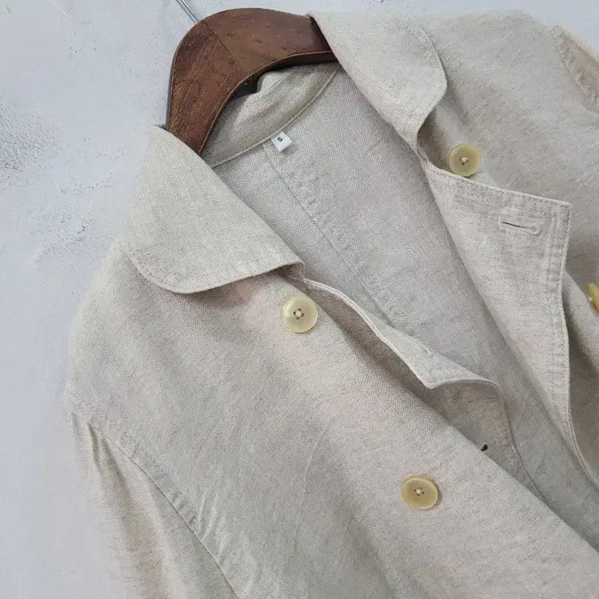 [SOLD OUT] muji 무인양품 린넨 더블 자켓 아이보리