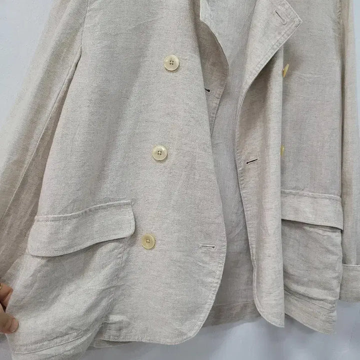 [SOLD OUT] muji 무인양품 린넨 더블 자켓 아이보리