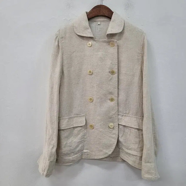 [SOLD OUT] muji 무인양품 린넨 더블 자켓 아이보리