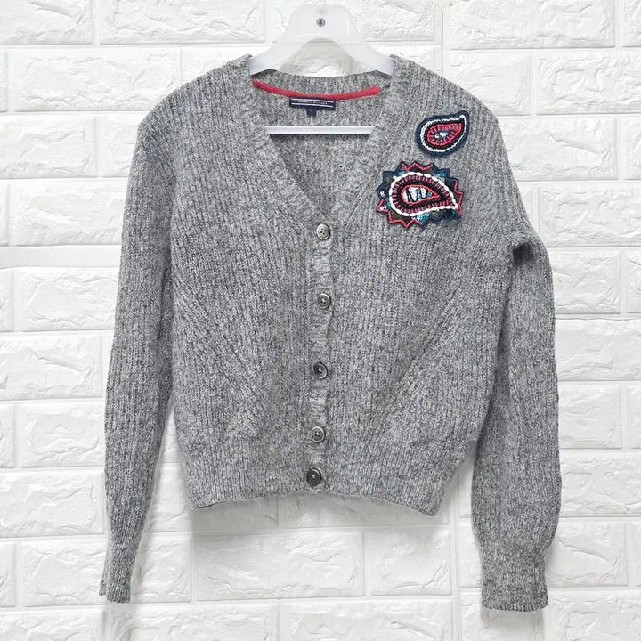 [BUNJANG] Tommy Hilfiger Gray Knit Cardigan / L 타미힐피거 그레이 니트 가디건 C833