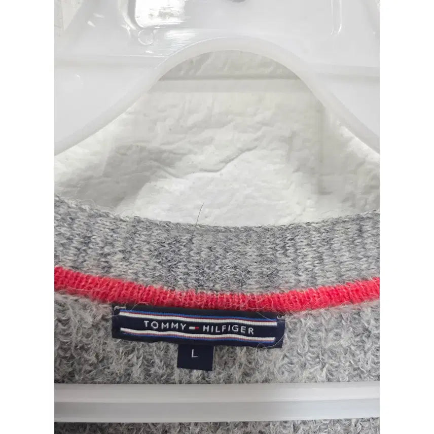 [BUNJANG] Tommy Hilfiger Gray Knit Cardigan / L 타미힐피거 그레이 니트 가디건 C833