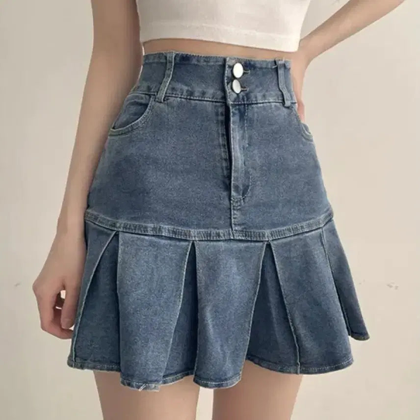 [BUNJANG] Denim Skirt / [진청] 청치마 데님치마