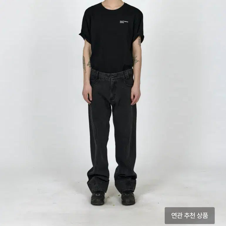 [BUNJANG] Plastic Product MPa Drift Denim Pants (Black) S / 플라스틱프로덕트 MPa DRIFT DENIM PANTS (BLACK) S