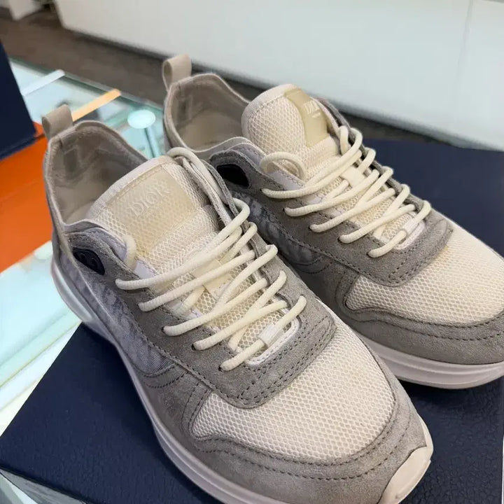 [BUNJANG] Dior Oblique B25 Sneakers Gray (Size 40) / 정품 디올 오블리크 b25 스니커즈 그레이 40 사이즈