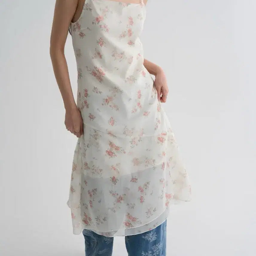 [BUNJANG] 8 Seconds Chiffon Layered Long Dress / 에잇세컨즈 쉬폰 레이어드 롱 원피스 M