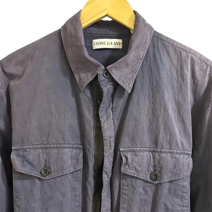 [SOLD OUT] 00s 스톤아일랜드 람포 지퍼 가먼트다잉 셔츠