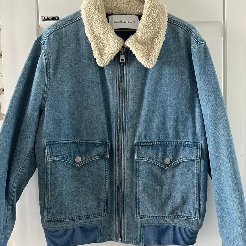 [BUNJANG] Calvin Klein Jeans Denim Shearling Jacket / 캘빈클라인진스 데님 무스탕