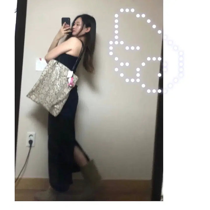 [BUNJANG] Python Skin Shoulder Bag / python skin Shoulder bag