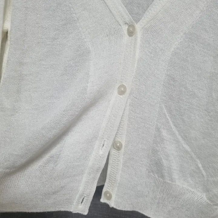 [SOLD OUT] BCBG 화이트 가디건 얇은 여름 니트  새것수준컨디션