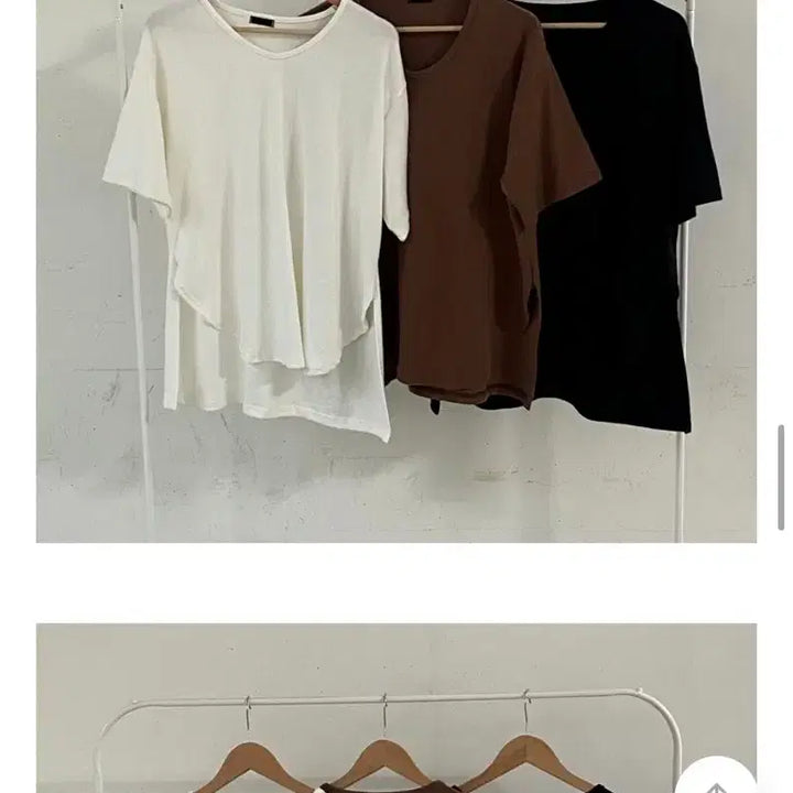 [BUNJANG] Layered Fleece T-shirt - Brown / 기모레이어드 반팔 티셔츠  브라운