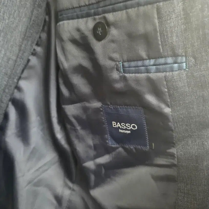 [BUNJANG] BASSO Homme Navy Gray Suit Jacket / 바쏘옴므 남성 정장 자켓 네이비그레이