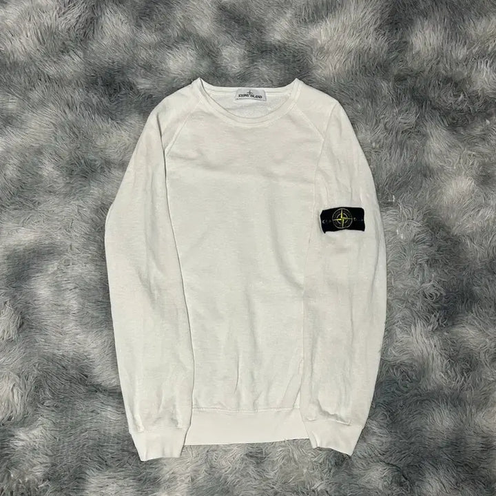 [BUNJANG] Stone Island Sweatshirt White (M) / [M size] 스톤아일랜드 맨투맨 화이트