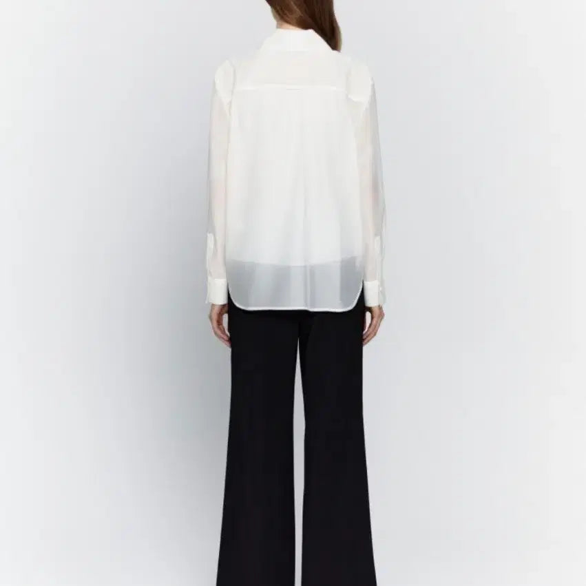 [BUNJANG] Jill Stuart New York Ivory Sheer Blouse / 2023 SS시즌 질스튜어트뉴욕 셔츠 블라우스