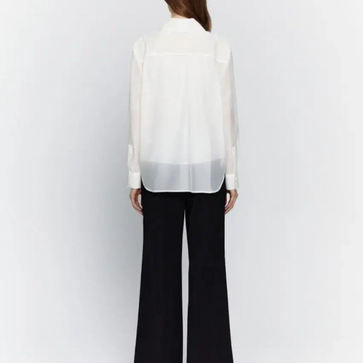 [BUNJANG] Jill Stuart New York Ivory Sheer Blouse / 2023 SS시즌 질스튜어트뉴욕 셔츠 블라우스