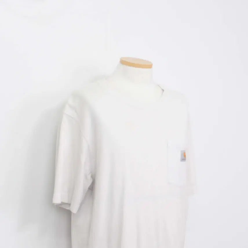 [SOLD OUT] [정품] 칼하트 남성 라운드 반팔 티셔츠 화이트 루즈핏 M 정인샵
