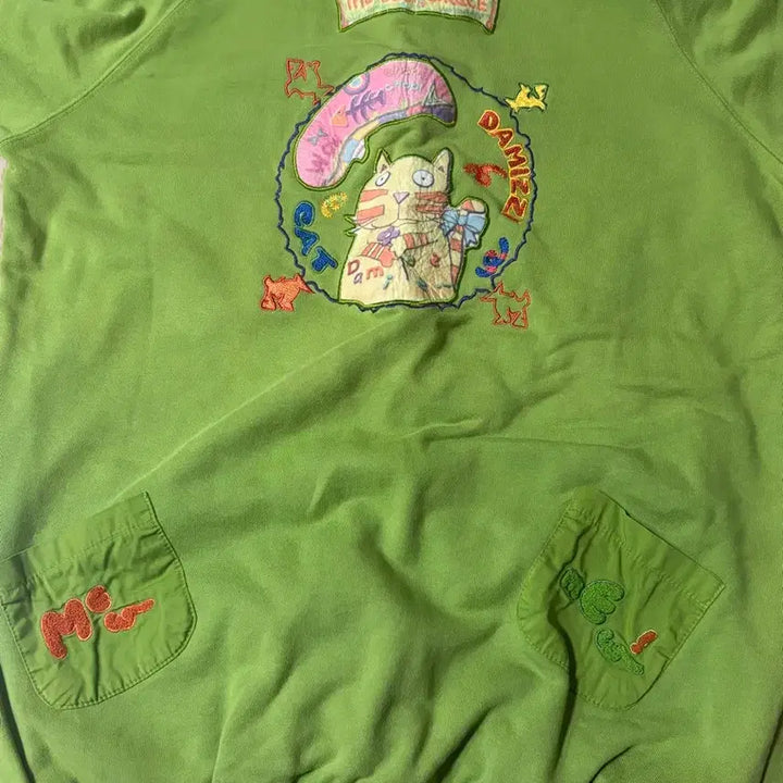 [BUNJANG] Mori Patch Cat Hoodie / 모리 패치 고양이 후드티