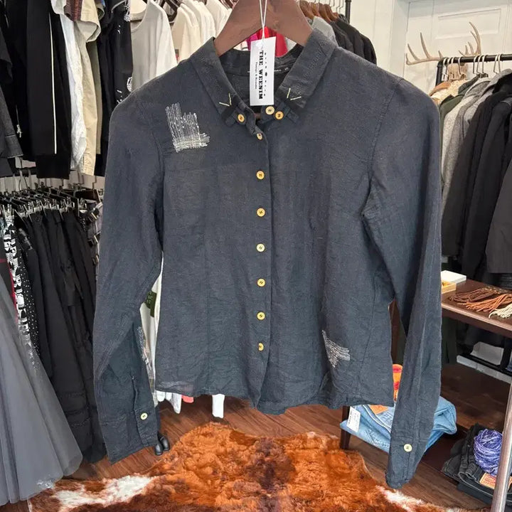 [BUNJANG] Marithe Francois Girbaud See-Through Crop Shirt / 마리떼 프랑소와저버 시스루 크롭 셔츠