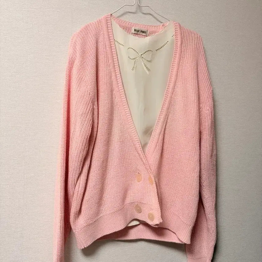 [BUNJANG] Pink Cardigan / 연핑크 가디건