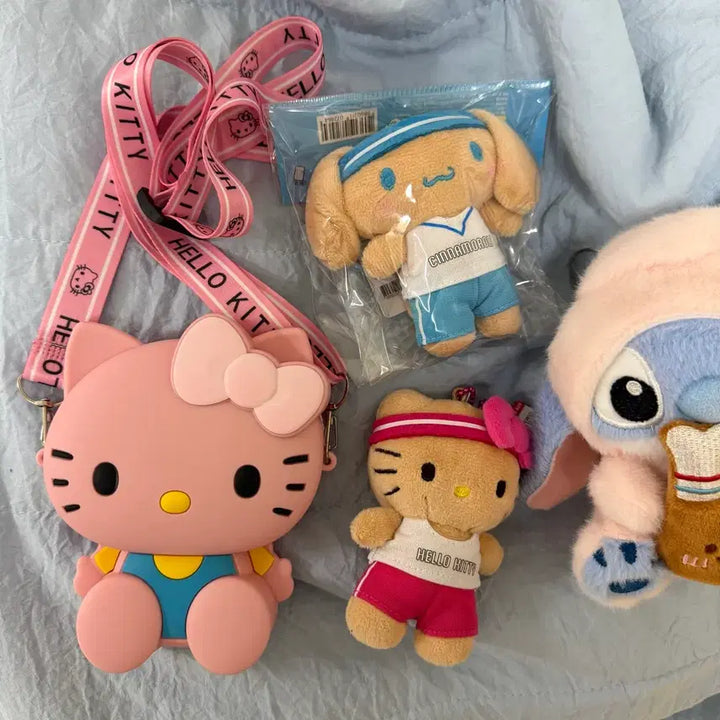 [BUNJANG] Hello Kitty Plush Keychain &amp; Bag / 키티 키링, 가방 새것, 키티 잡화, 해리포터, 리락쿠마 선풍기 개별