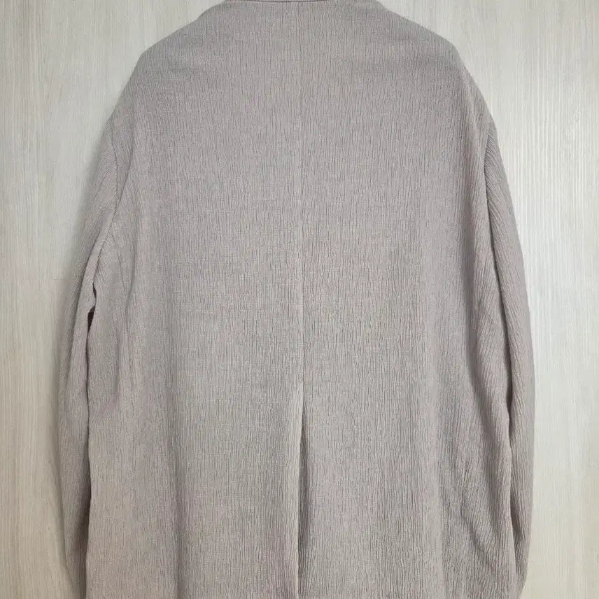 [BUNJANG] Solid Homme 23FW Collarless Seersucker Jacket Beige / 솔리드옴므 23FW 카라리스 시어써커 자켓 50