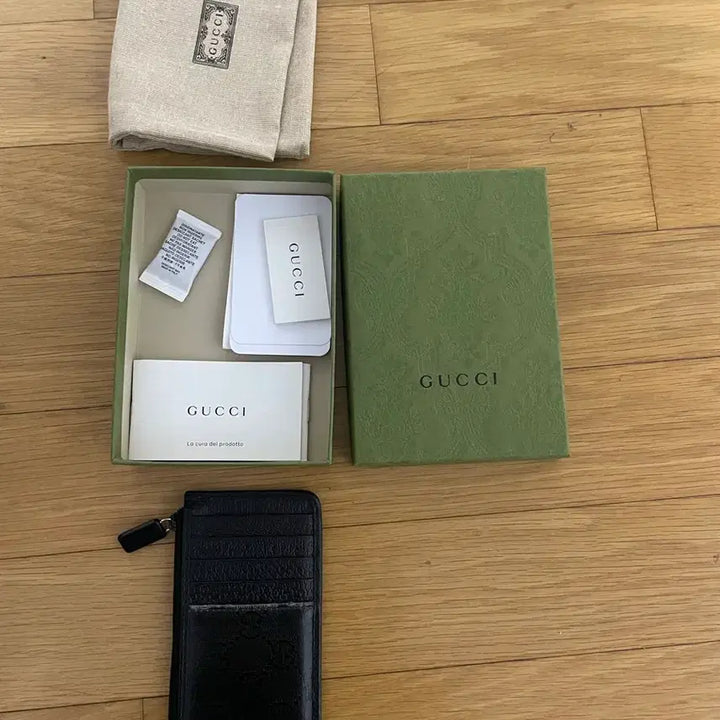 [BUNJANG] Gucci Black Canvas Coating Card Holder / 구찌 블랙캔버스코팅 카드지갑