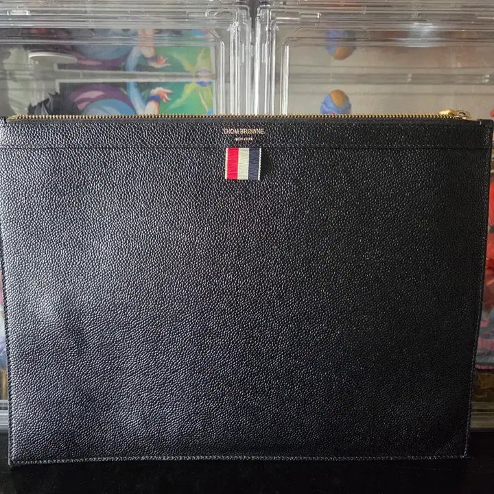 [BUNJANG] Thom Browne Leather Clutch Bag / [정품] 톰브라운 블랙 레더 클러치백(아이패드12.9 사이즈)