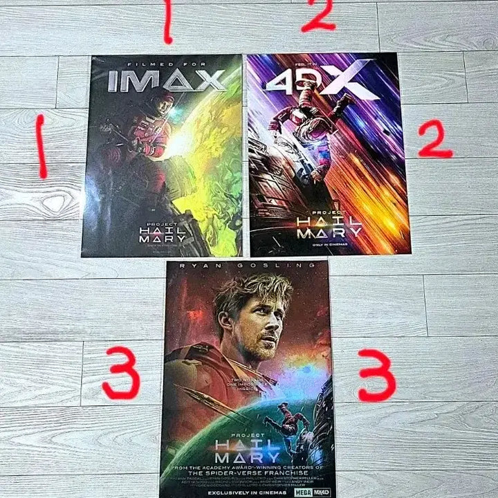 [BUNJANG] Project Hail Mary IMAX 4DX MX4D Poster / 프로젝트헤일메리 IMAX아이맥스 포스터  4DX포디포스터 MX4D 포스터
