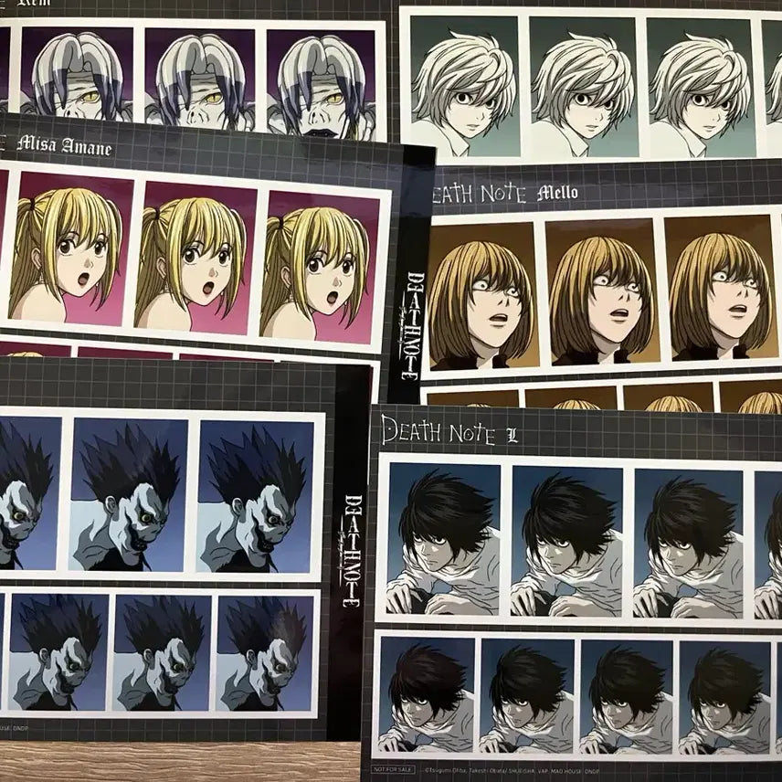[BUNJANG] Death Note x Toonique Collaboration Photo Sticker Set / (일괄) 데스노트 투니크 콜라보카페 증명사진 특전