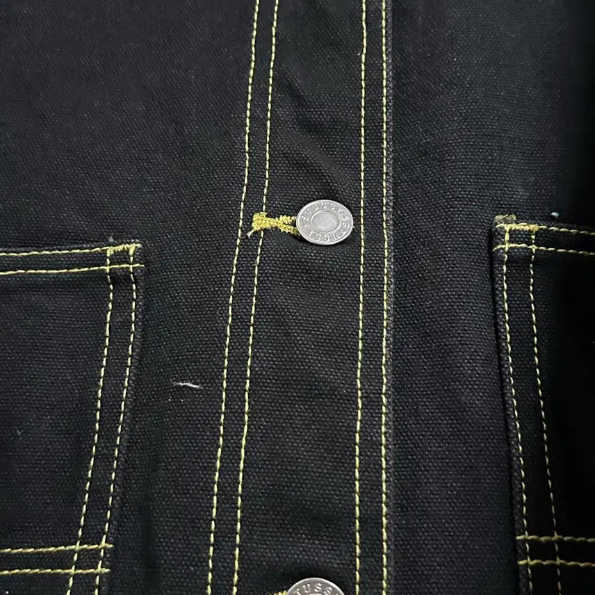 [BUNJANG] Stussy Black Denim Work Jacket / 스투시 블랙 데님 워크 자켓