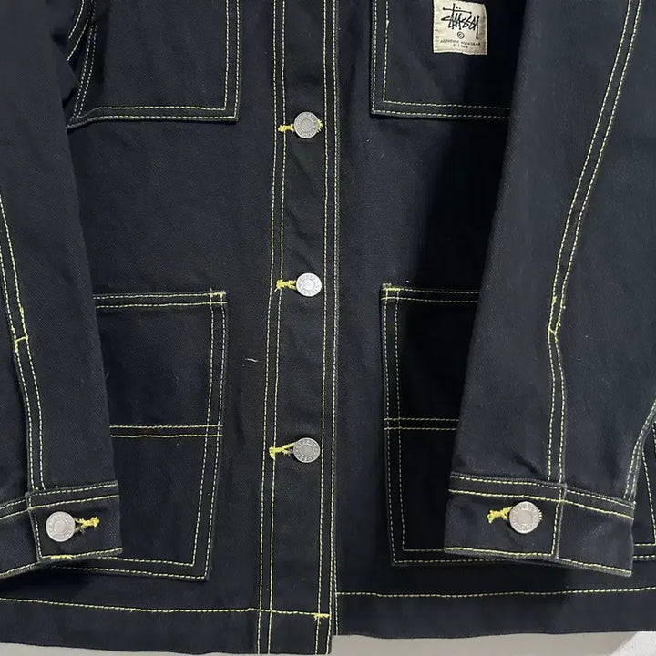 [BUNJANG] Stussy Black Denim Work Jacket / 스투시 블랙 데님 워크 자켓