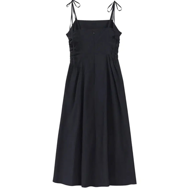 [BUNJANG] Etmont Shirring Dress - Black / 에트몽 셔링 원피스 M