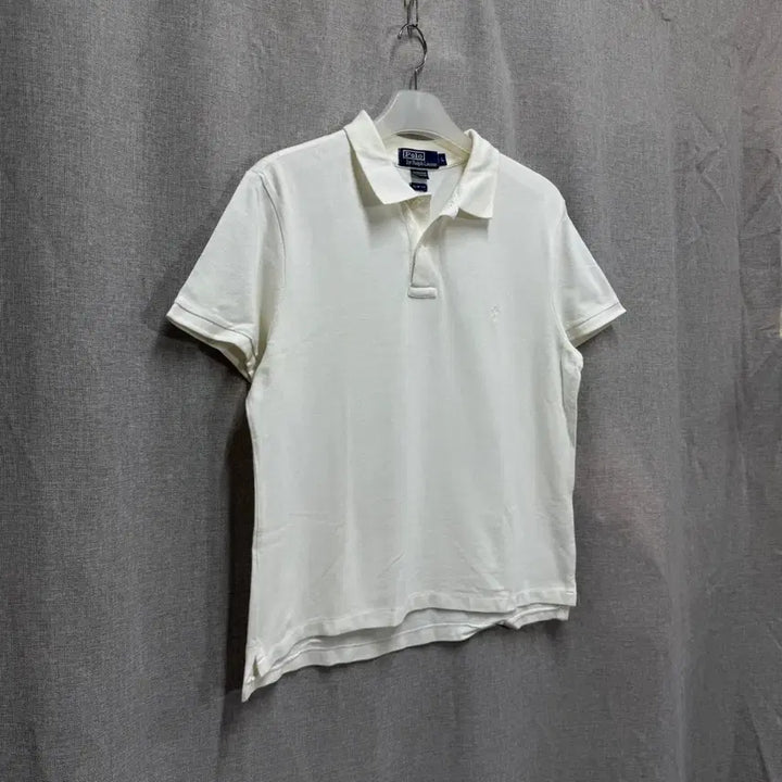 [BUNJANG] Polo Ralph Lauren White Cotton Short Sleeve Polo Shirt / [L] 폴로 랄프로렌 화이트 코튼 반팔 카라티