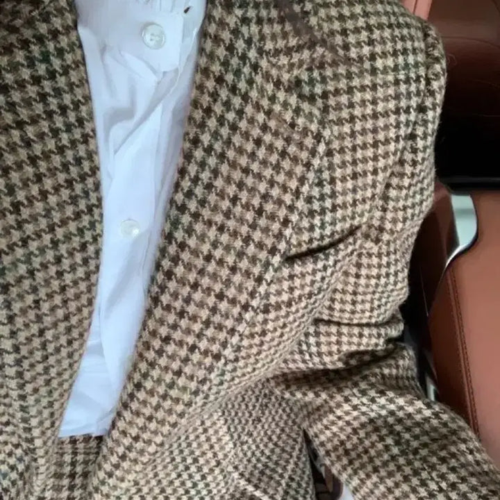 [BUNJANG] MyiAiko Houndstooth Jacket and Skirt Set / 마이아이코 알함브라문 하운드투스 자켓 스커트 셋업