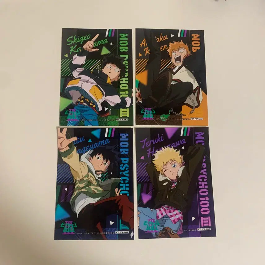 [BUNJANG] Mob Psycho 100 Illustration Card Set / 모브사이코100 일러스트 카드 4종 세트 팝니다