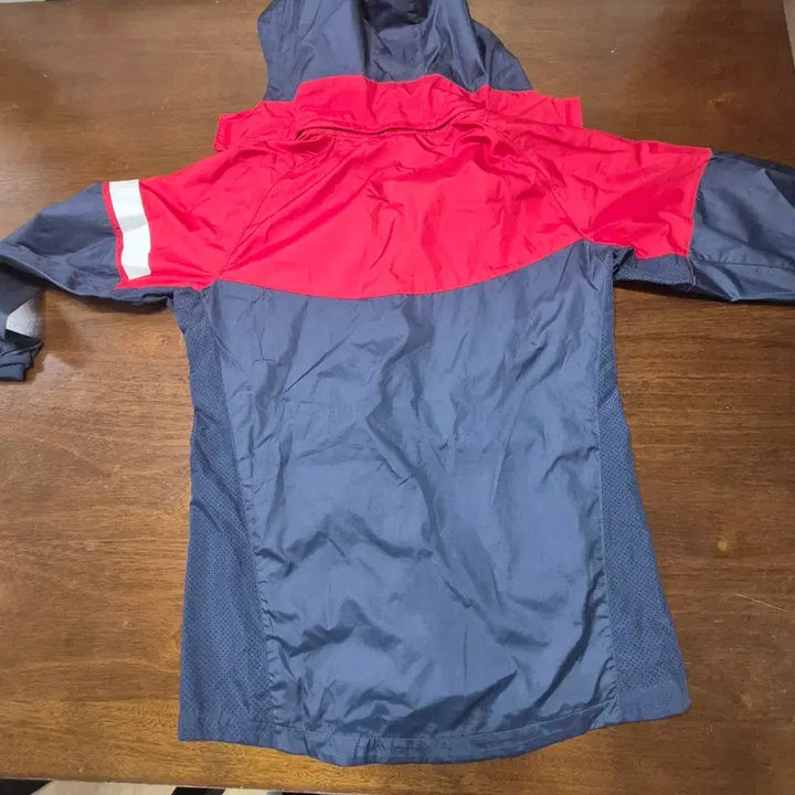 [BUNJANG] Nike Windbreaker Jacket Red/Navy Hooded / 나이키 바람막이 자켓 레드/네이비 후드