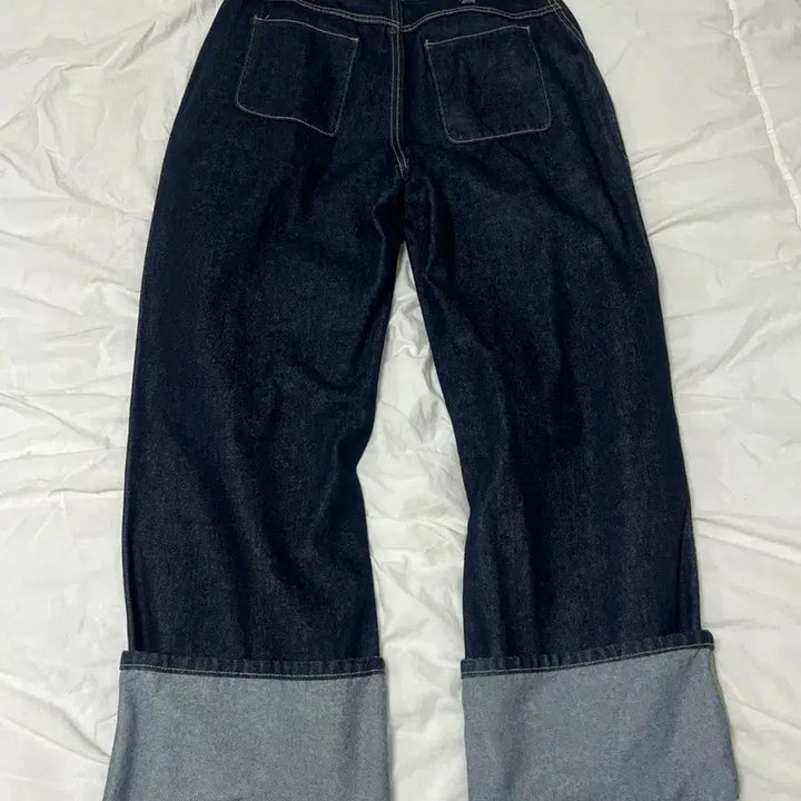 [BUNJANG] The Coldest Moment Roll Up Denim Pants Navy / 더콜디스트모먼트 롤업 데님 팬츠 네이비