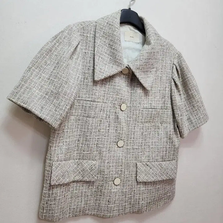 [BUNJANG] Bowen Summer Tweed Short Sleeve Jacket / 보웬 썸머 트위드 반팔자켓