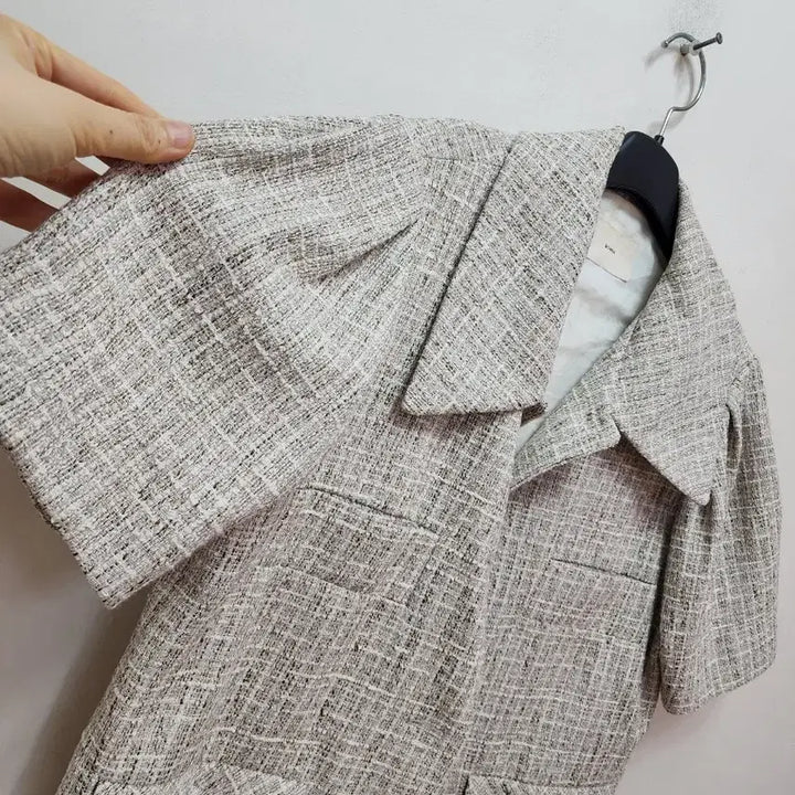 [BUNJANG] Bowen Summer Tweed Short Sleeve Jacket / 보웬 썸머 트위드 반팔자켓